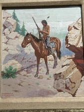 CLARENCE ELLSWORTH PAINTING ANTIQUE NATIVE AMERICAN INDIAN FAMOUS ILLUSTRATOR