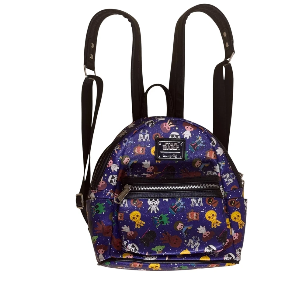 Mini Mochila Loungefly Chibi Star Wars Parques Disney Nueva Sin Etiquetas BV Foto 2 de 4