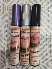 3 SET MASCARA PROSA WATERPROOF MAXI-VOLUME, PROFESSIONAL & MICROFIBER BLACK