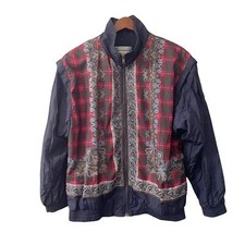 Vintage Westbound Sport Printed Full Zip Nylon Windbreaker Women's Size Medium