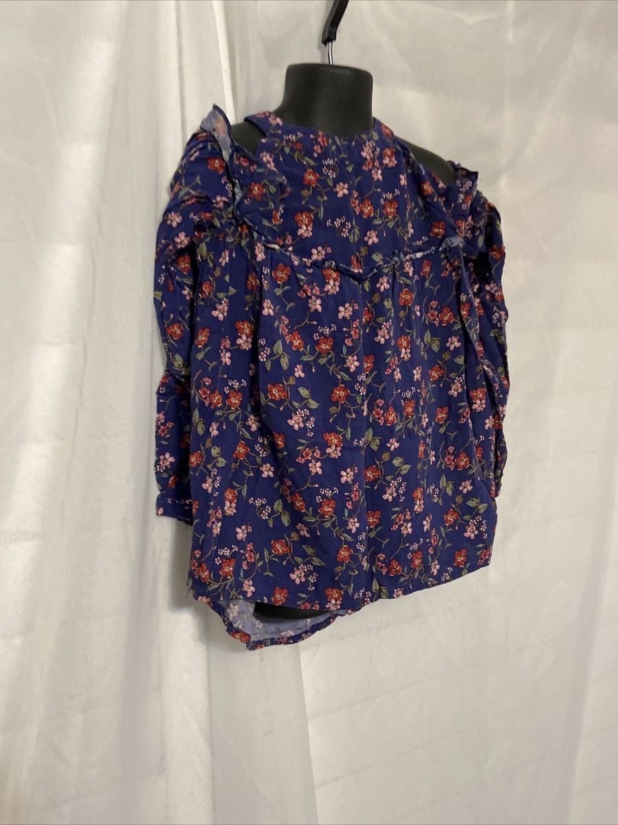 Art Class Girl's Size Large 10/12 Open Shoulder Long Sleeve Top