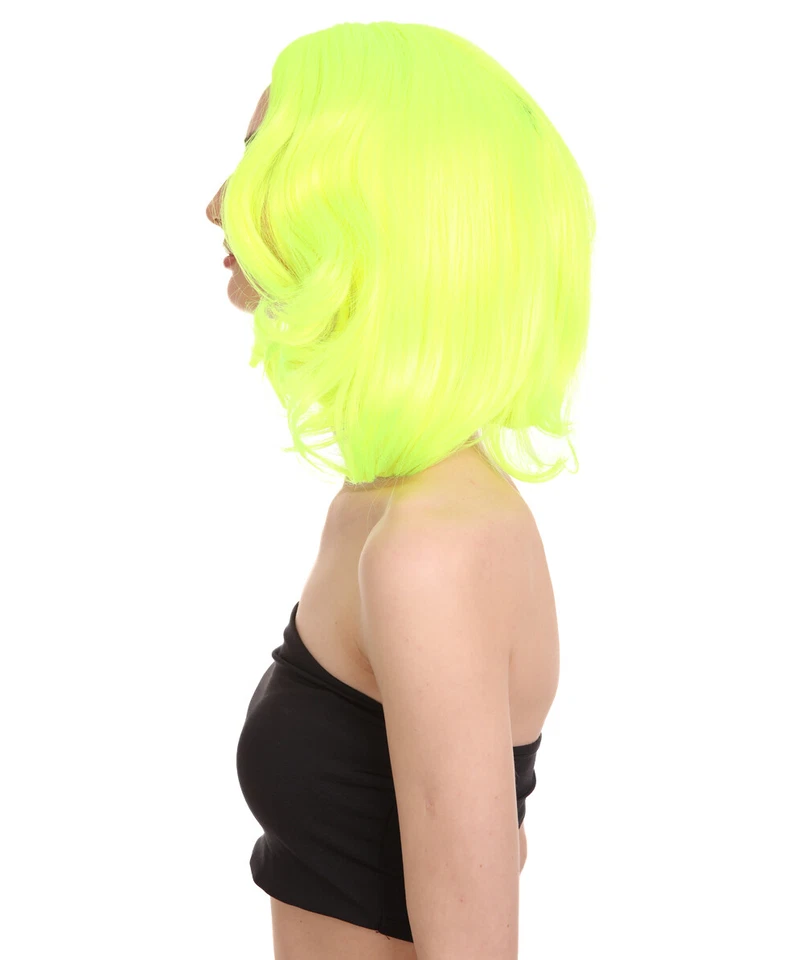 Women Curly Lady Party Ready Fancy Cosplay Neon Green Wig HW-783 (Adult) - Image 3 of 4