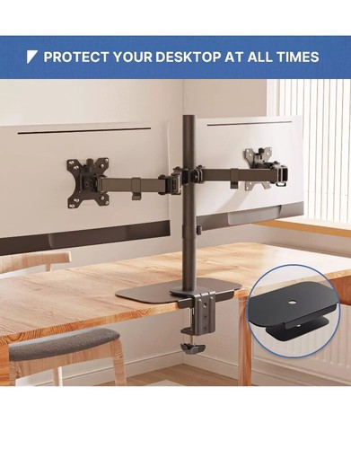 Monitor Mount Reinforcement Plate for Thin Glass and Other Fragile Tabletop - Picture 2 of 7