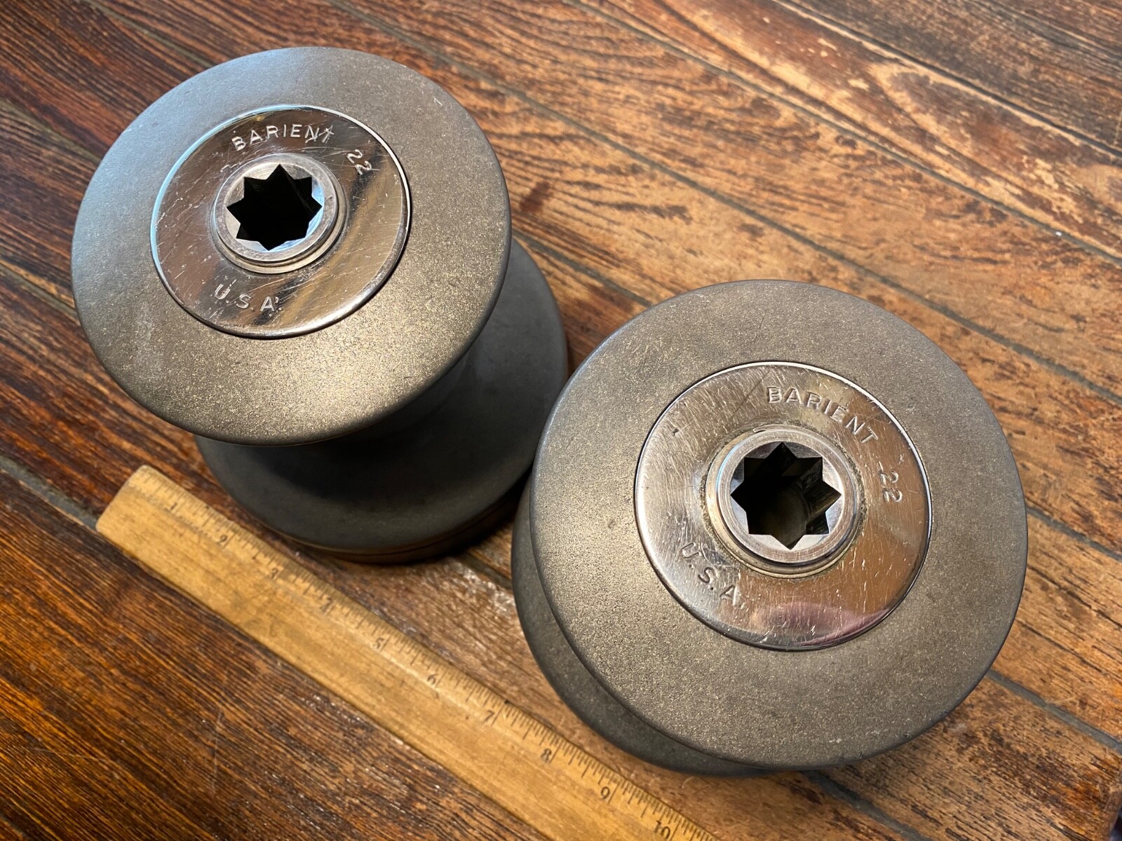 Nice Clean Pair of Barient 22, Two Speed Winches, 35:1 Power Ratio