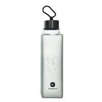 Glas Wasserflasche 420Ml Grau Trinkflasche Mit Silikonschlaufe Glasflasche