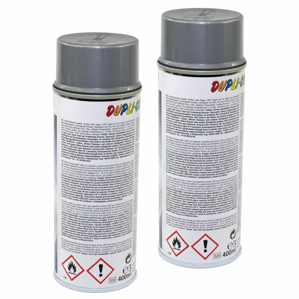 Felgenlack silber 2x 400 ml Felgenspray Lack Spray Dupli Color Cars Felge 358919 - Bild 4 von 4
