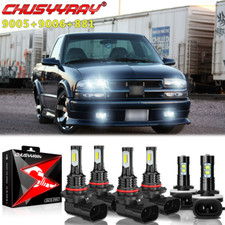 Para For Chevy S10 1998-2004 6X Combo LED faros haz alto/bajo luz antiniebla
