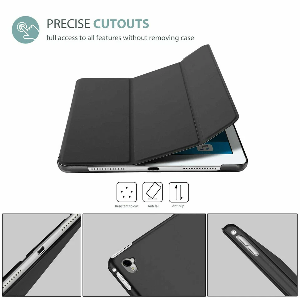 Hard Back Shell Case For iPad Air-1, Air-2, 5th/ 6th Gen,9.7" Smart Magnet Cover - Image 3 of 4