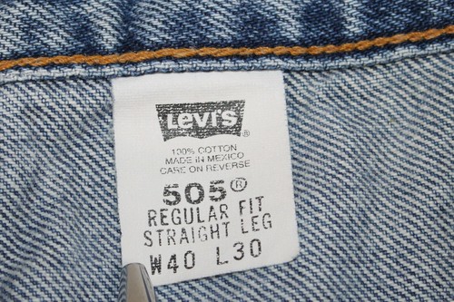 Levi's 505 Men's 38 x 30 (TAG'D as 40/30) Regular Denim Jeans -ROUGH #A931 - Picture 5 of 8