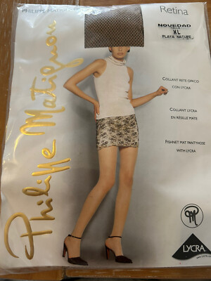 BNIP PHILIPPE MATIGNON FISHNET TIGHTS NATURAL SIZE XL
