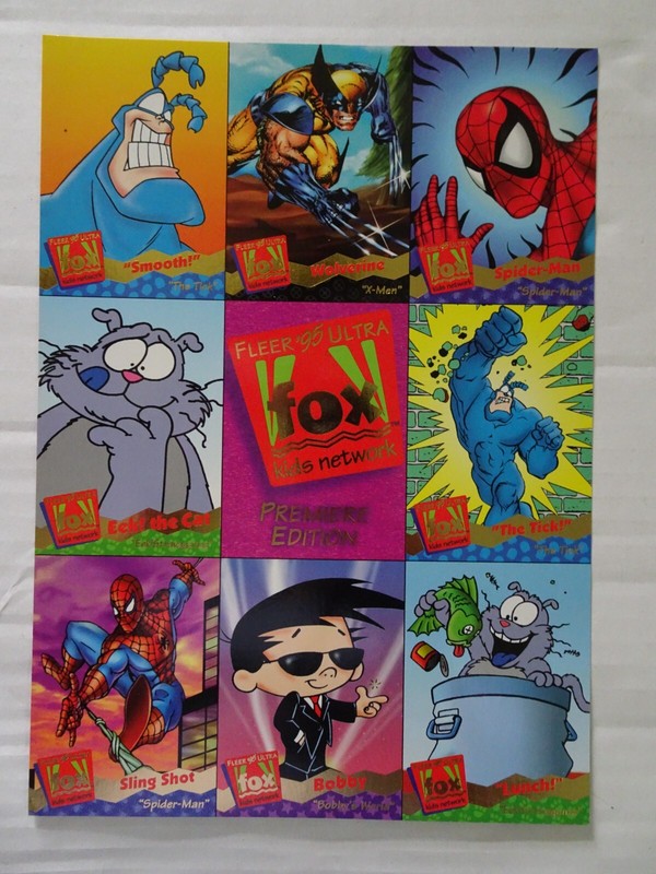 FOX KIDS NETWORK 1995 FLEER ULTRA PROMO CARD UNCUT SHEET OF 9