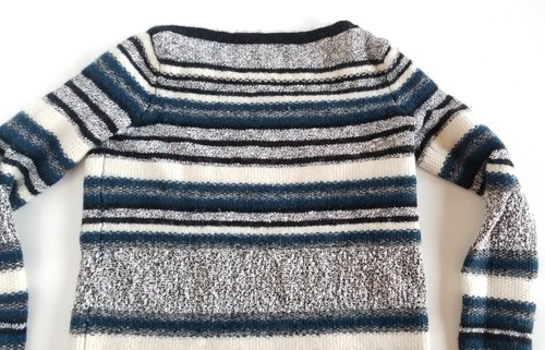 VINCE Thick Heavy Knit Boucle Wool Blend Textured Pullover Striped Sweater XXS - Picture 12 of 12