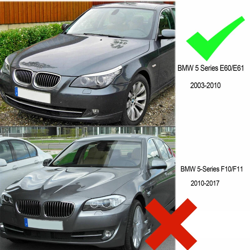 Glossy Black Grille For BMW E60 E61 528i 535i 525i 530i 530xi 545i M5 2003-2009 Foto 2 de 4
