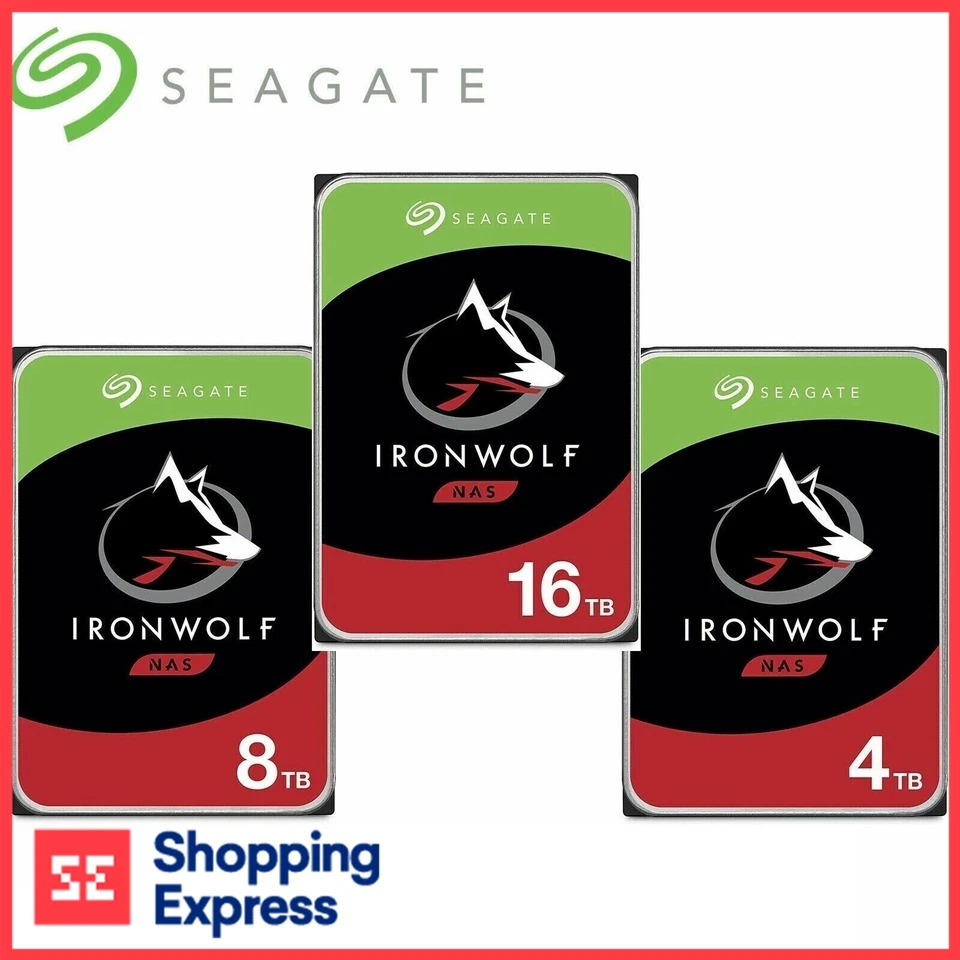 Seagate 4TB 8TB 10TB 16TB 18TB HDD IronWolf 3.5" Internal NAS Hard Disk Drive