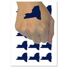 New York State Silhouette Temporary Tattoo Water Resistant Fake Body Art Set