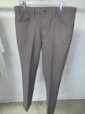 Vintage Brown Levi  s Sta-prest "Big E" Pants 36x34 70s 1970s Flared Talon Zipper