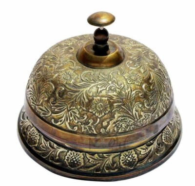 bvp-5.6 Counter Brass Bell Ornate Desk Bell , Reception Bell