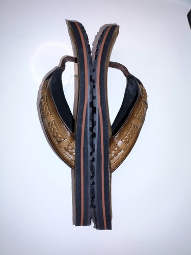 Clarks Collection Braided Flip Flops 9M Rustic Brown Fenner Nerice Thong Sandal - Afbeelding 4 van 8