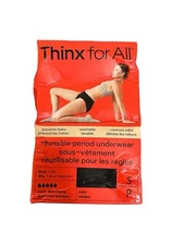 Thinx for All Women's S Black Period Underwear Panties Super Absorbency Brief