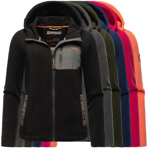 MARIKOO Giacca Donna Mezza Stagione Con Cappuccio E Fodera In Pile - Antivento - Leggera - Nero (Taglia L) - 3