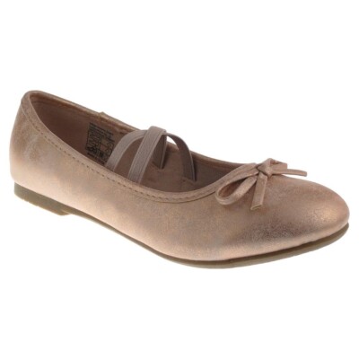 Indigo 422 319 Mädchen Sommer Ballerina Riemchen Schleife rosegold Gr.31-39