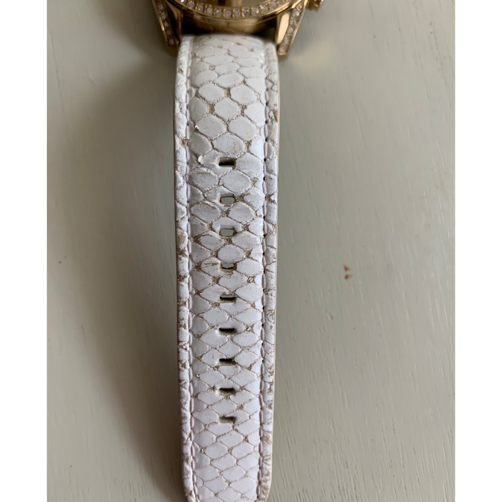 Michael Kors Watch White Python Snake Embossed Le… - image 4