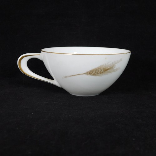 Lot of 2 Sango Autumn Gold Fine China Flat Cups Tea Coffee 1 7/8" tall Vintage - Picture 8 of 12