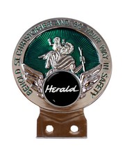 Triumph Herald Script Logo St Chris Car Badge Fixings Choice Of 3 Colours Triumph Herald Script Logo St Chris Car Badge Fixings Choice Of 3 Colours