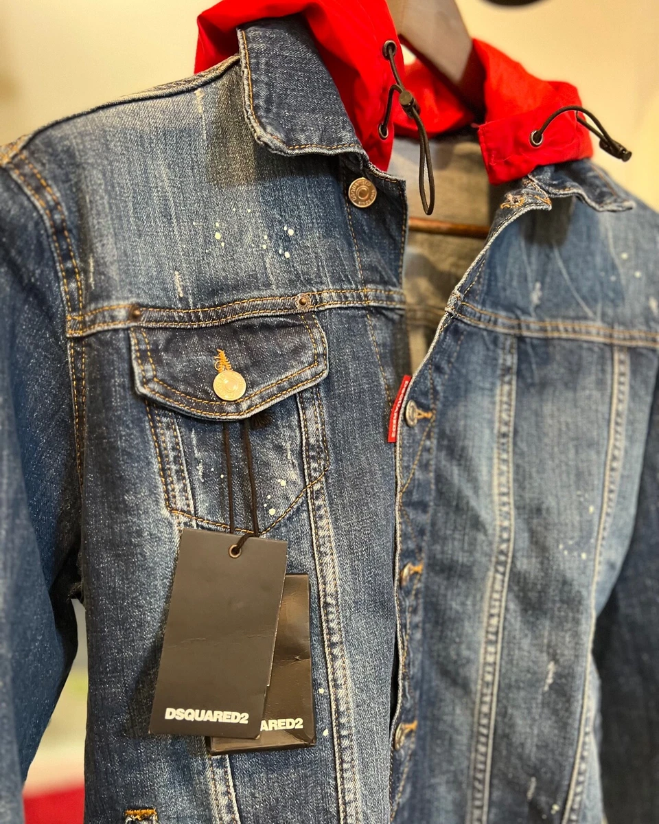 Denim cheap jacket dsquared2