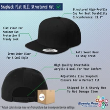 Flat Bill Trucker Hat Pura Vida Acrylic Snapback Baseball Cap for Men and Women