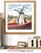 DUTCH WINDMILL  CROSS STITCH PATTERN  ONLY   ALS - QQ