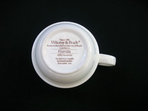Villeroy Boch FLORIDA Stackable Coffee Tea Cup Saucer Plate German Porcelain - Picture 10 of 12