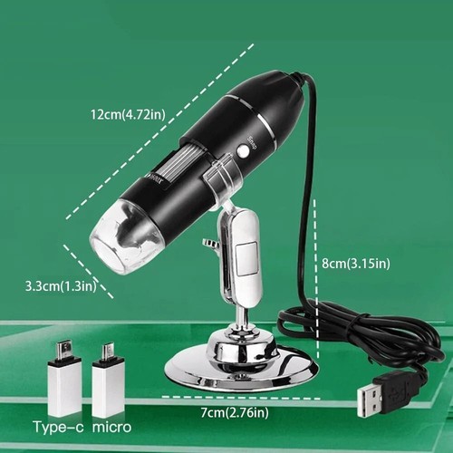 Digital Microscope Camera 3 in 1 C Type USB Electron LED Magnifier Microscopes - Picture 11 of 14