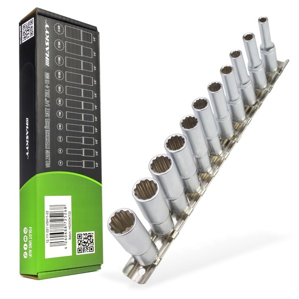 "StecknüSse Vielzahn SteckschlüSsel Satz Einsatz 4-13 Mm 1/4\" ZwöLfkant NüSse Set"-image
