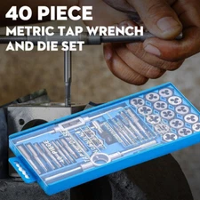 40 Pc SAE Tap & Die Set Bolt Screw Extractor/Puller Removal Threading Threads