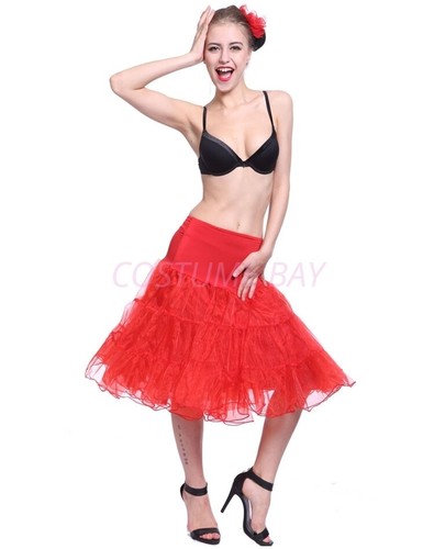 Retro Rockabilly Petticoat Burlesque Tulle Tutu Swing Vintage Costume Underskirt - Picture 7 of 20