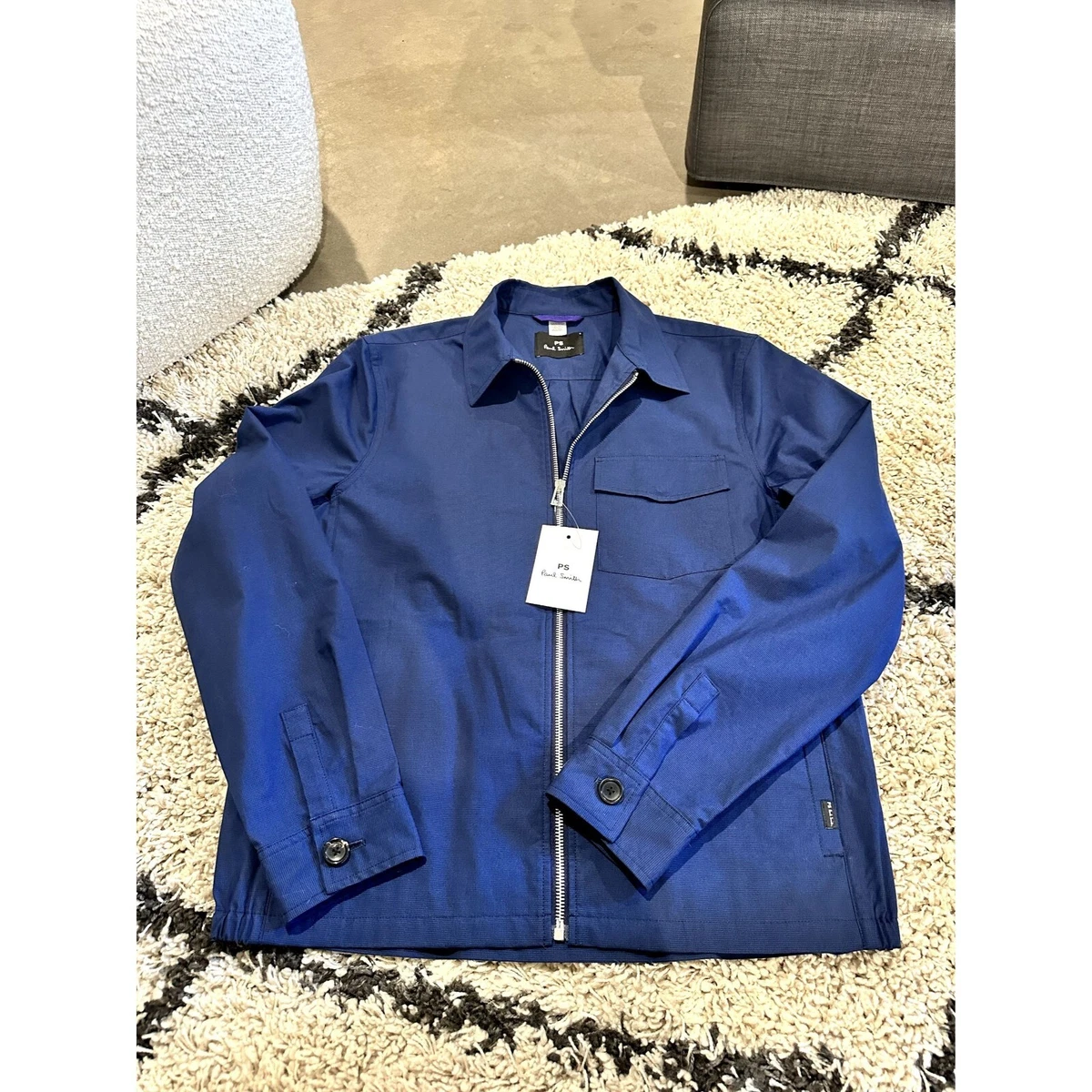 Paul Smith M2R-650X Men's Sz S Blue Casual Fit Front Zip Jacket $325 | eBay