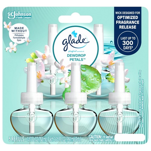 Glade PlugIns Nachfüllpack Lufterfrischer, Tautropfen Blütenblätter, 1,34 oz, 5 Stück - Bild 7 von 10