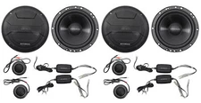 2-Pairs Hifonics ZS65C 6.5" 400 Watt Component Car Audio Speakers