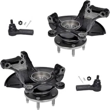 Front Knuckles Wheel Hub Bearings Outer Tie Rods Kit for Escape Tribute Mariner