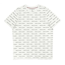 Mens Tommy Hilfiger Logo Print T-Shirt White Cotton Lounge Tee NEW