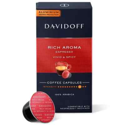Neu Davidoff Rich Aroma Vivid & Spicy 10 Pods 55 g Kostenloser Versand weltweit