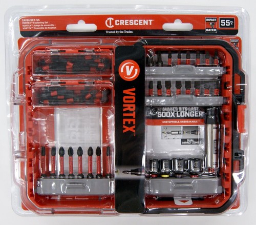 Crescent 55 Pc VORTEX Bit Holding Fastening Set Impact Rated CAVBHSET-55, SH6202 - Picture 1 of 2