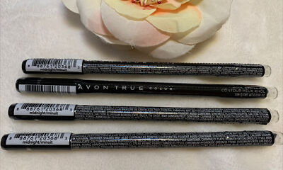 Avon (LOT OF 4) KOHL Eye Liner With Smudger ~ MIDNIGHT ~ Sealed