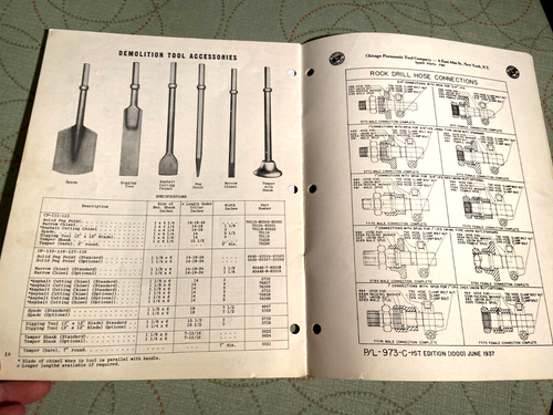1952 ABBRUCHBUCH & TEILELISTE WERKZEUGE BLATT & SPIKE-FAHRER CHICAGO PNEUMTI - Bild 3 von 9