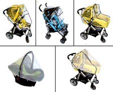 UNIVERSAL RAIN COVER MOSQUITO NET FIT MOST PUSHCHAIRS STOLLERS CAR SEATS BUGGIE
