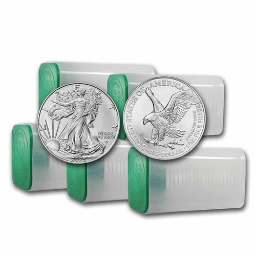 2025 1 oz American Silver Eagle Coin BU (Lot of 100)