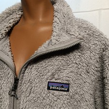 Patagonia Jacket Womens XL Gray  Fuzzy 1/4 Qu...