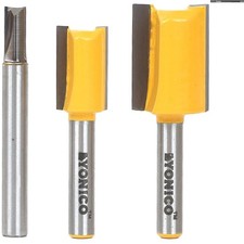 Tungsten Carbide Dado Bit Set - Durable 1/4" Shank Router Bits for Woodworking