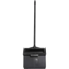 Dustpan Dust Pan Long Handle Upright 12 In. Black Commercial Metal Heavy Duty